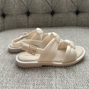 Mini Melissa girls Cream Sandals